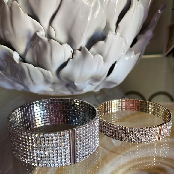 NWOT/Set of 2 crystal wrap around bracelets. Wear alone or together! - Picture 6 of 10